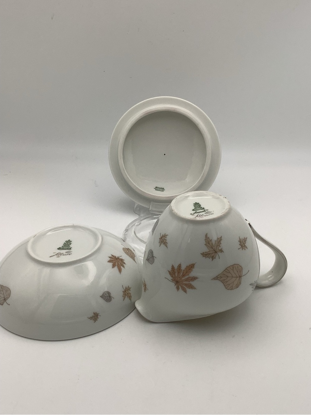 Vintage Heinrich & Co. Allure Bavarian Porcelain Leaf-Accent Serving Set - Picture 13 of 16